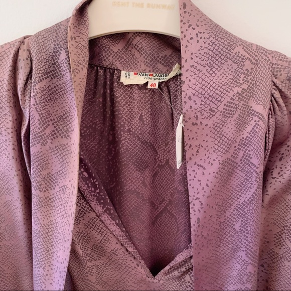 Vintage Silk Saint Laurent Tie Top - Picture 2 of 8